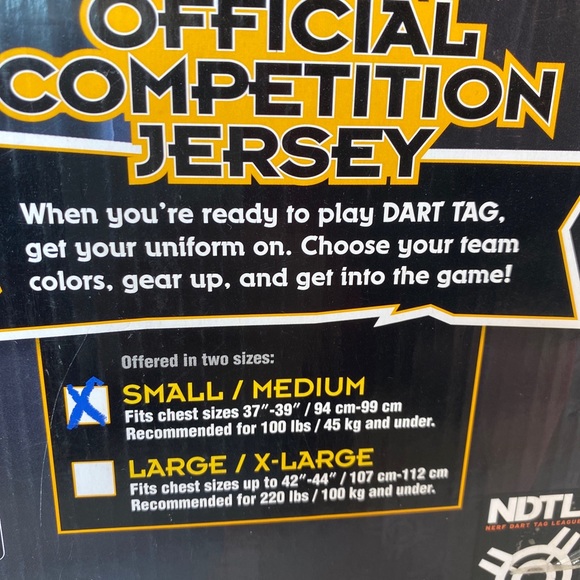 Nerf Dart Tag Official Competition Jersey Size Small New - Picture 12 of 12